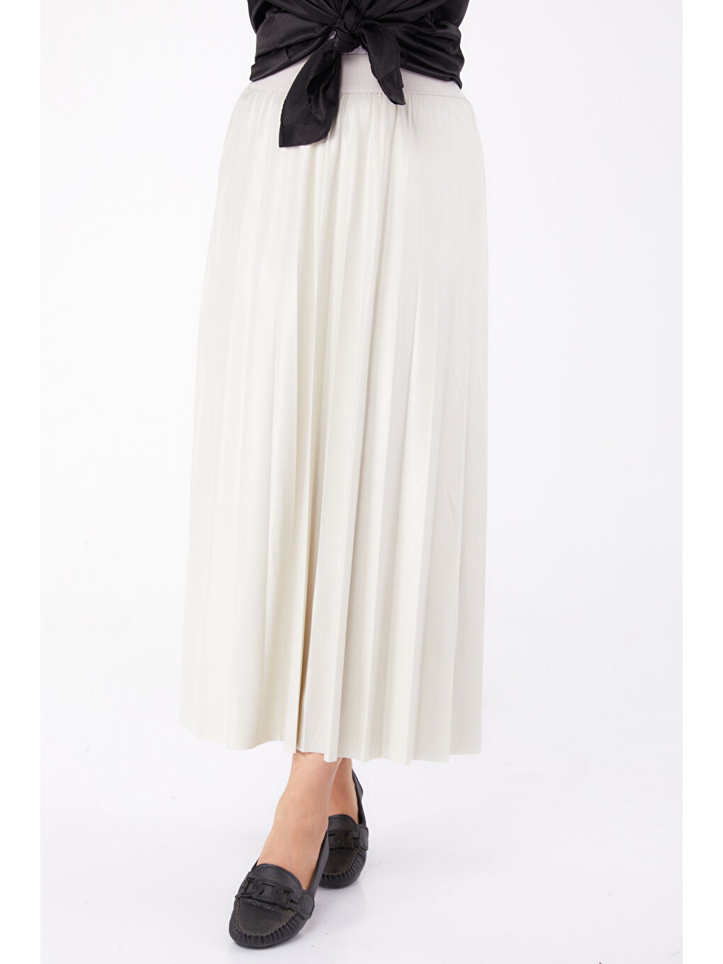 Bej Piliseli Etek Tas - 23036-2