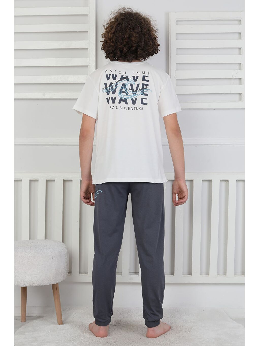 Antrasit We Can Adjust The Baskılı Erkek Çocuk Pijama Takımı-7