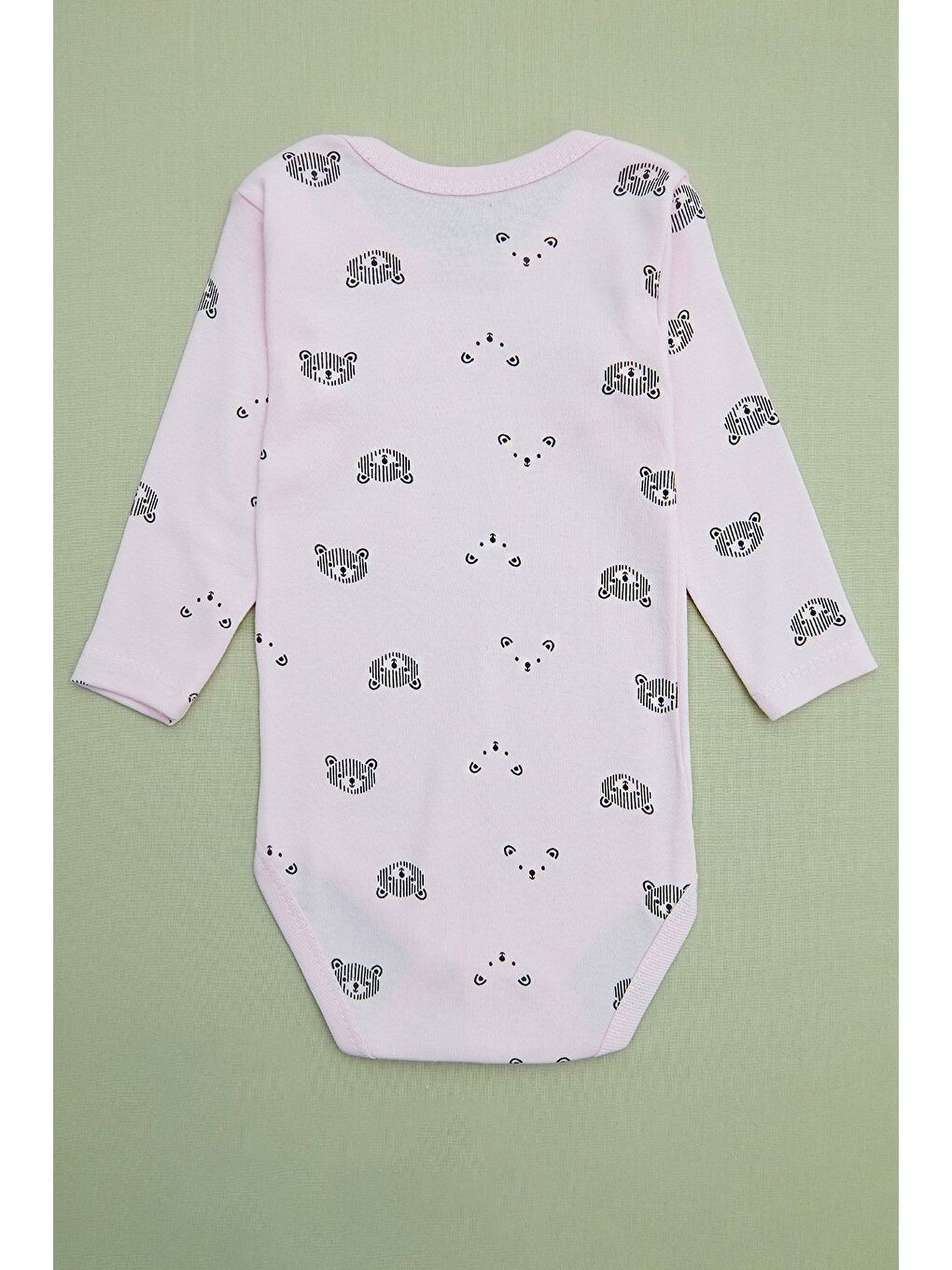 Pembe Yıldız Baskılı Unisex Çocuk Zıbın-1