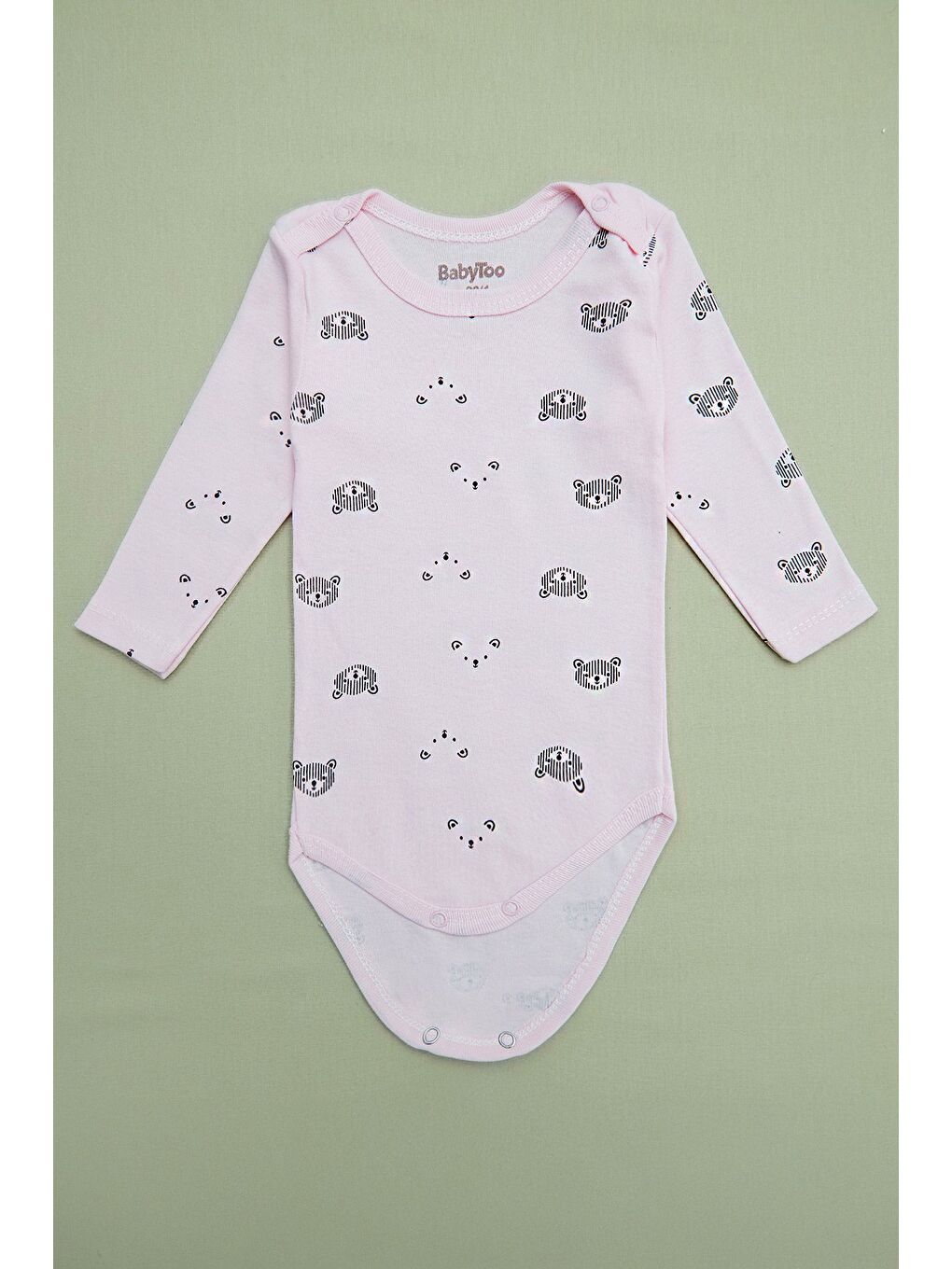 Pembe Yıldız Baskılı Unisex Çocuk Zıbın-3