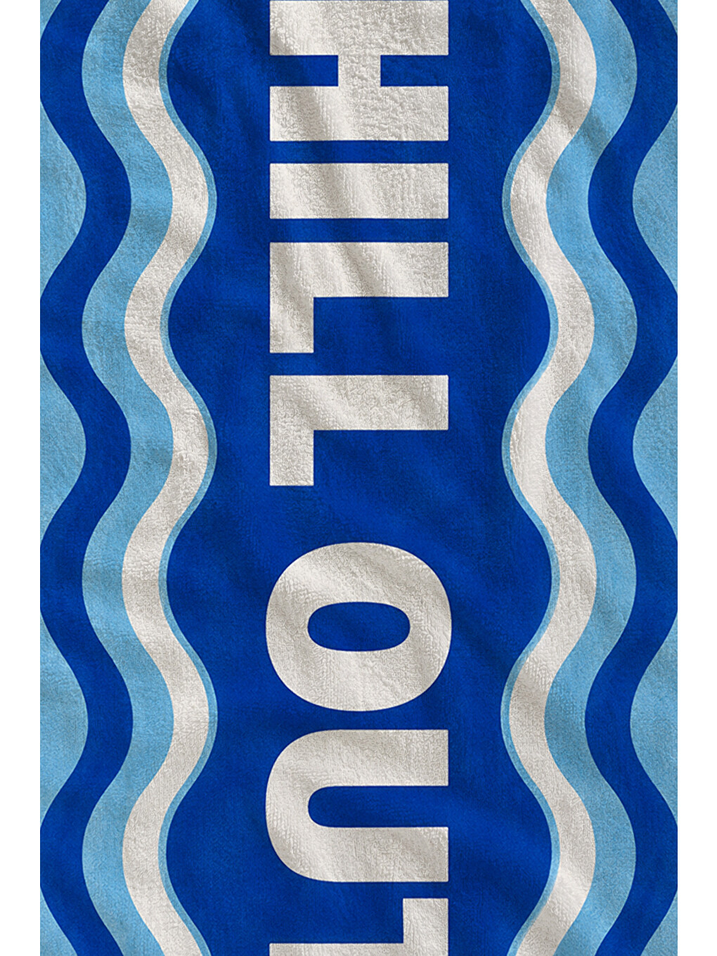 Pop Art Chill Out Yazılı Mavi Desenli 70x150 Plaj Havlusu - Dijital Baskılı Solmaz Banyo Havlusu-2