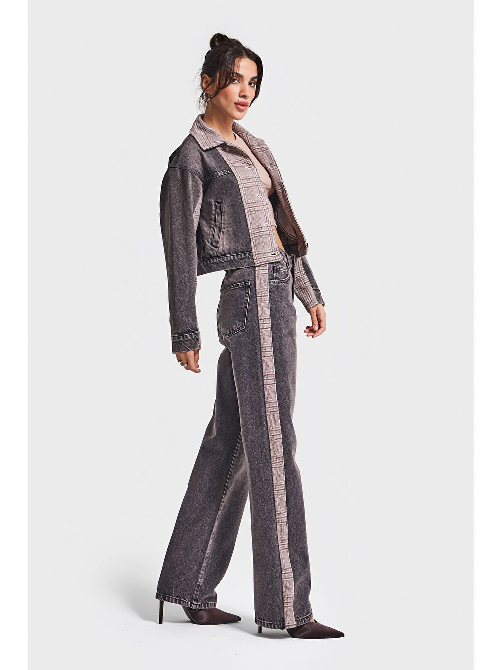 Mavi Kadın Taşlanmış Koyu Jean Rengi 4w5-143 Loose Fit Şerit Detaylı Özel Tasarım Denim Jean-2