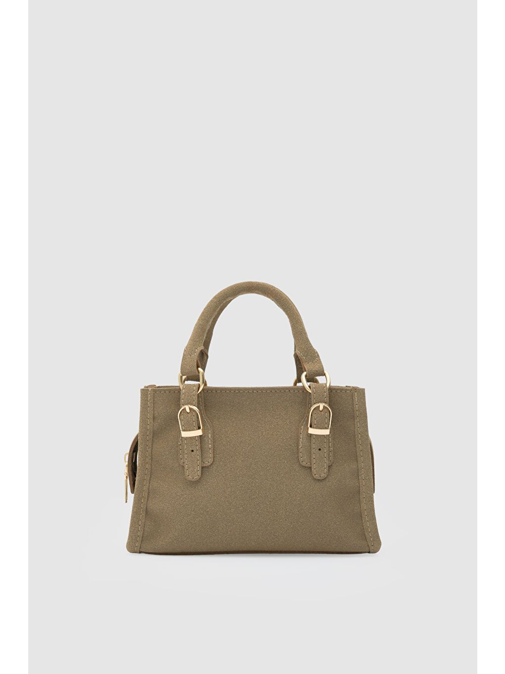 Bej Wander Mini Süet Çapraz Çanta Vizon