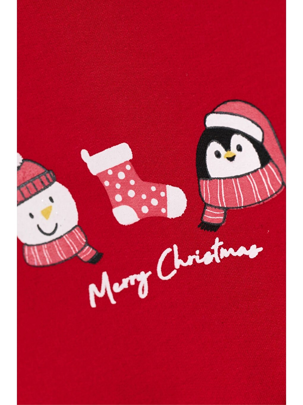 Kırmızı Yılbaşı Temalı Tül Etekli Kız Bebek Elbise - Annabel-1