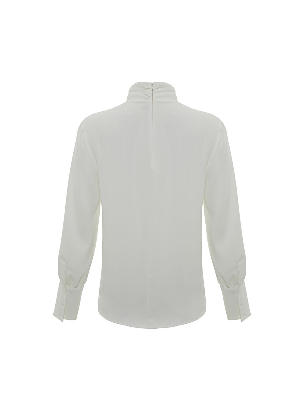 Ekru Gül Broşlu Bluz-2