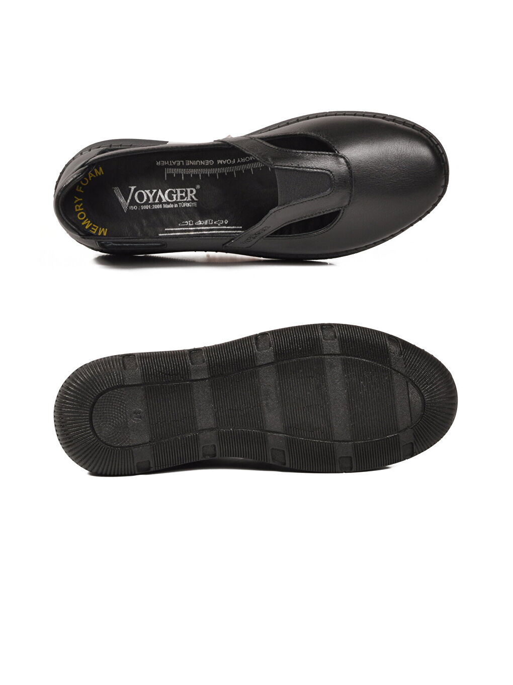 Siyah Hakiki Deri Anatomik Kadın Casual Ayakkabı Z541 Z-4