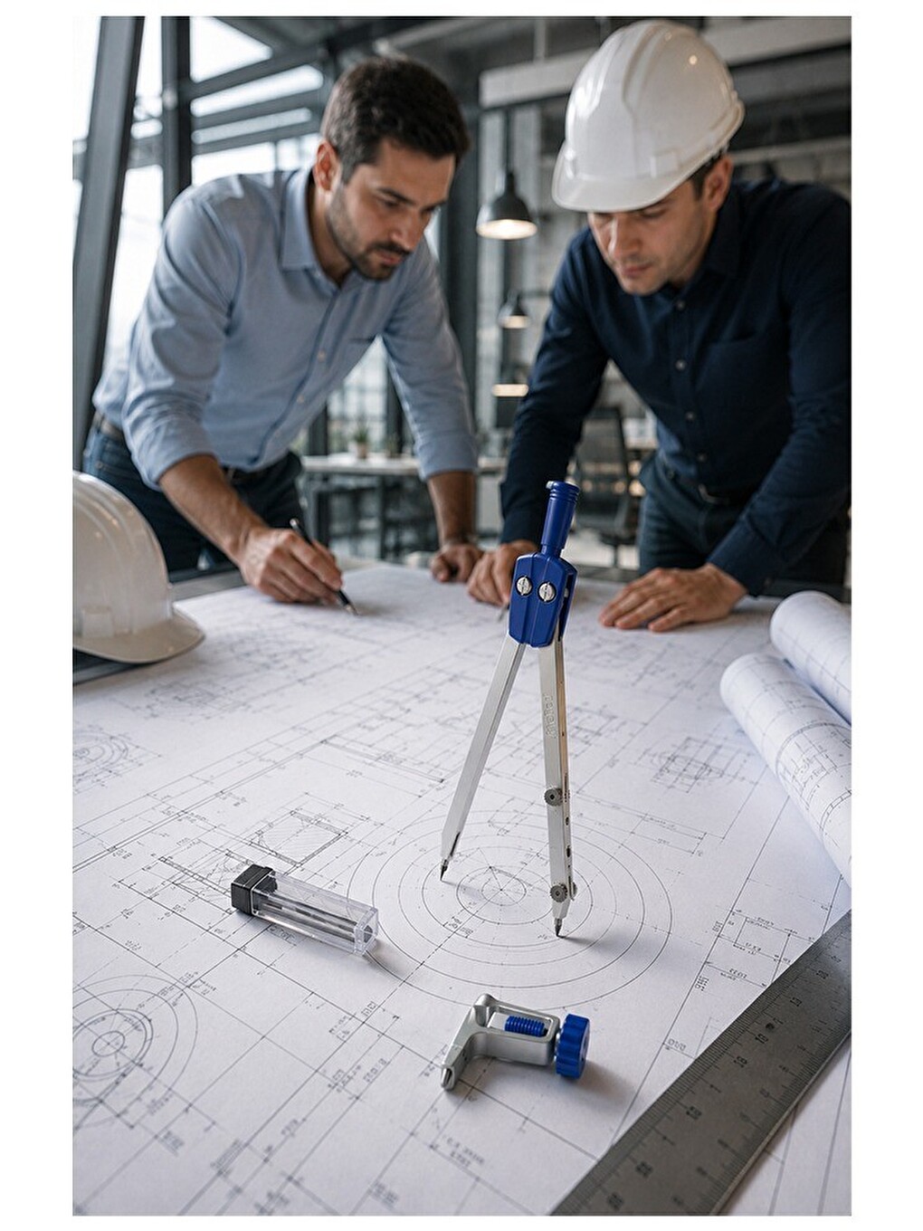 Metal Pergel Seti 3 Parça 1 197512 250mm Metal Pergel Çizim Proje Matematik Geometri Mimar Müh-3