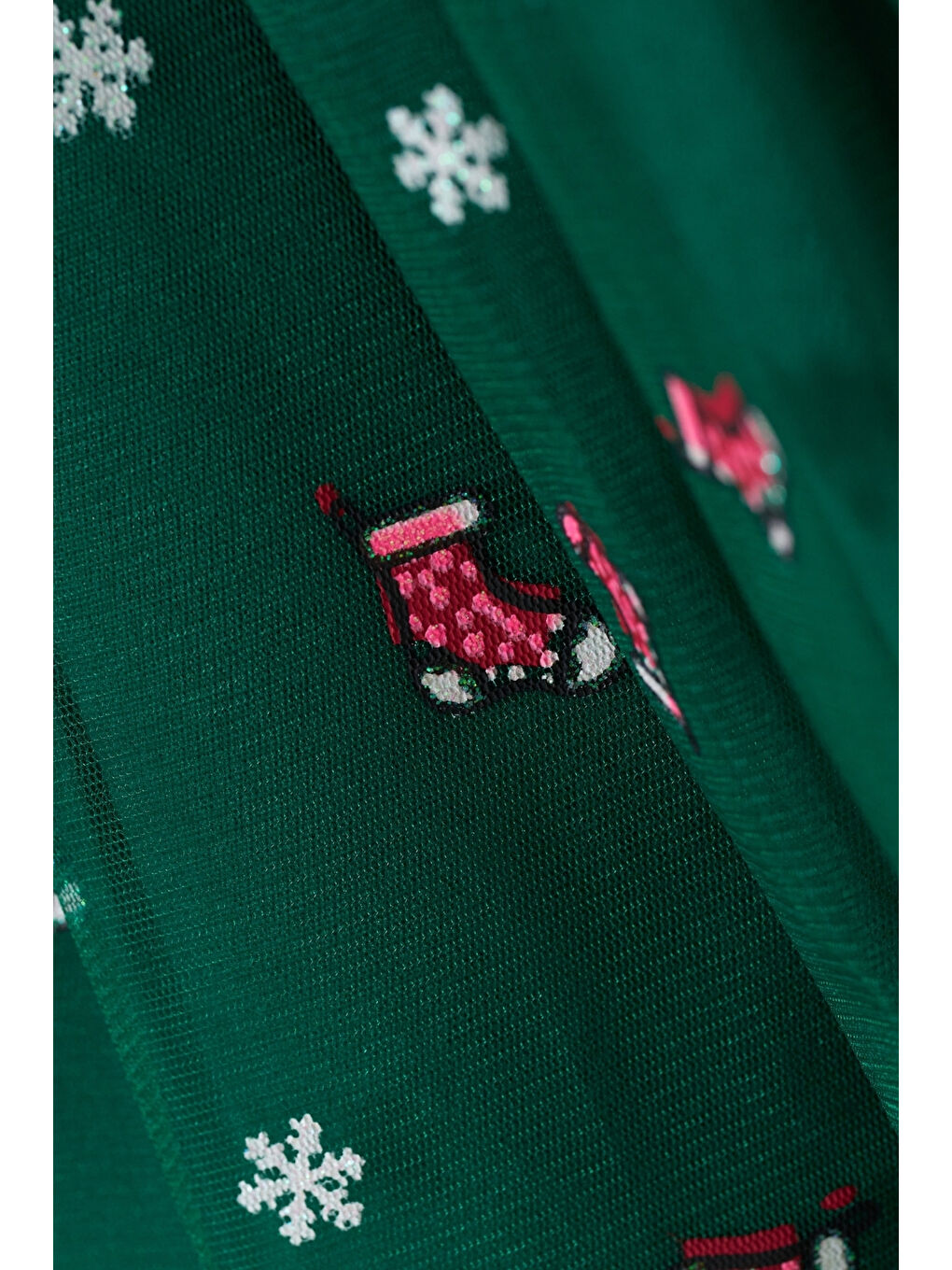 Kırmızı Yılbaşı Temalı Tül Etekli Kız Bebek Elbise - Annabel-2