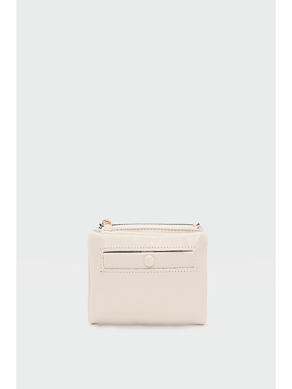 Ekru Elsa Düğmeli Kadın Cüzdan Krem