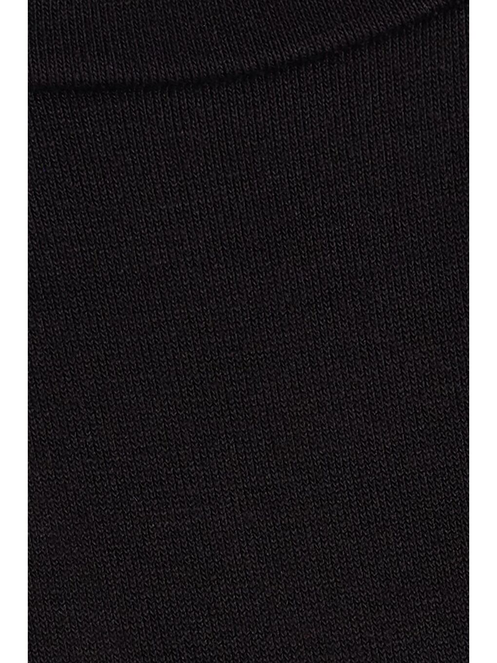 Kadın Regular Fit Klasik Kesim Viskon Kumaş Balıkçı Yaka Sıfır Kol Siyah Bluz-5