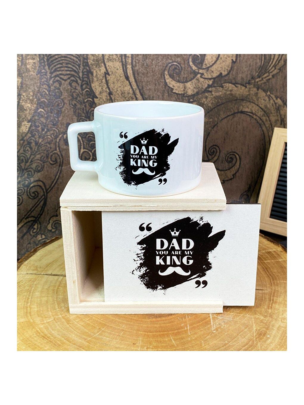 Karışık Kral Baba Tasarımlı Kutulu Kupa-1