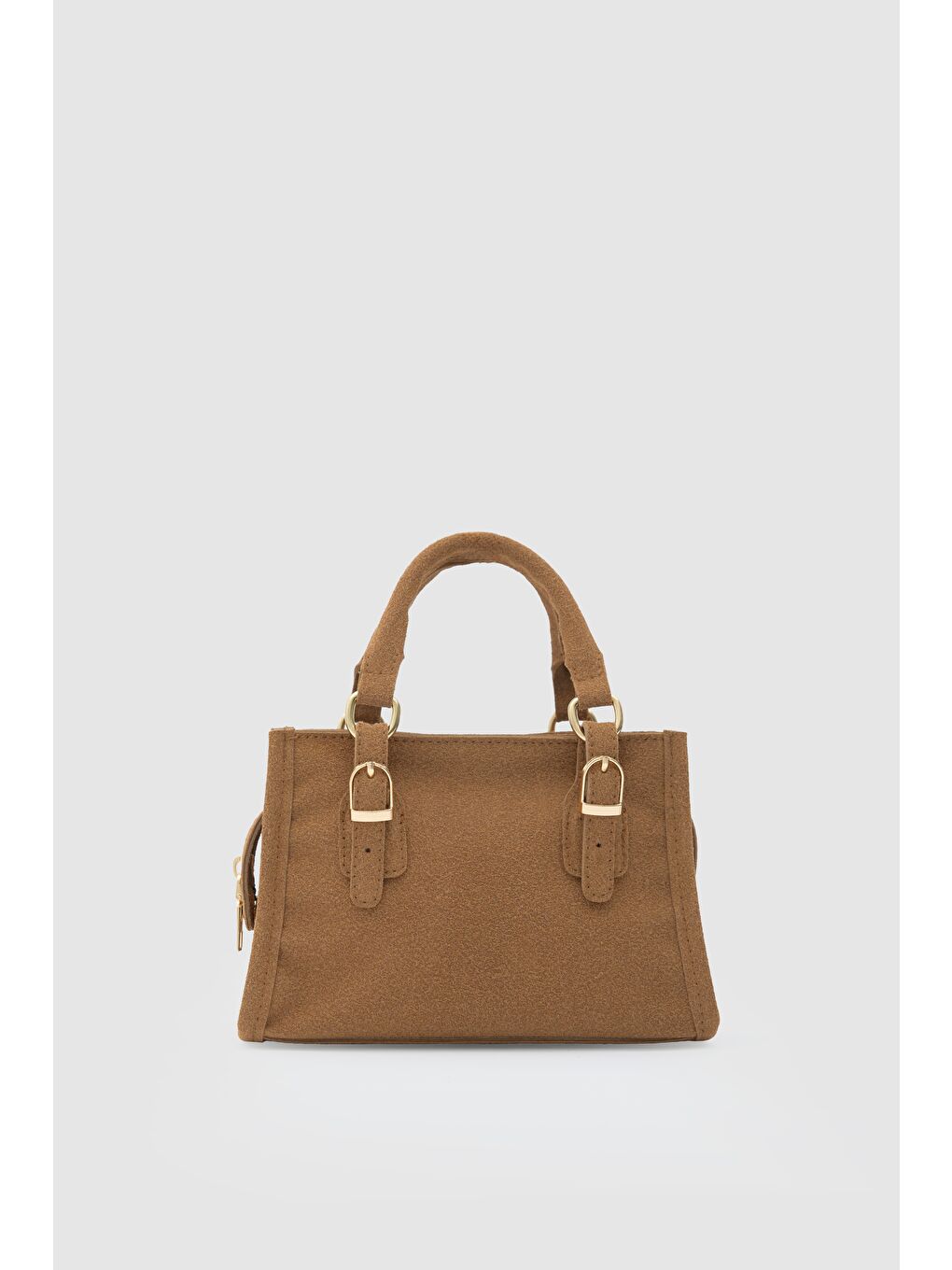 Kahverengi Wander Mini Süet Çapraz Çanta Taba