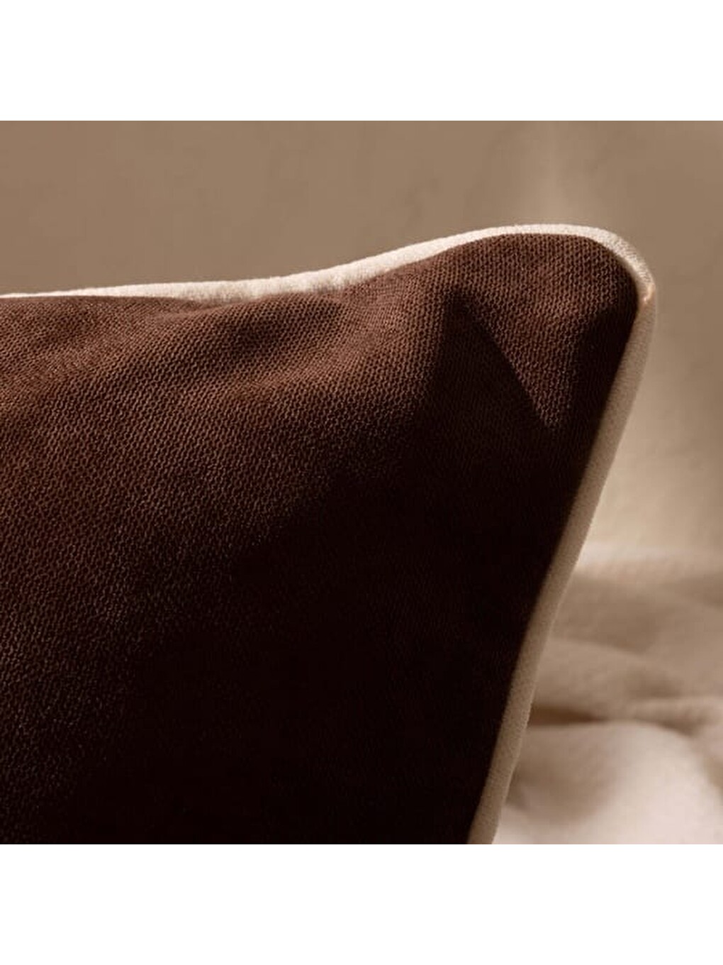 Soft Asas Kırlent - Kahverengi - 45x45 cm-2