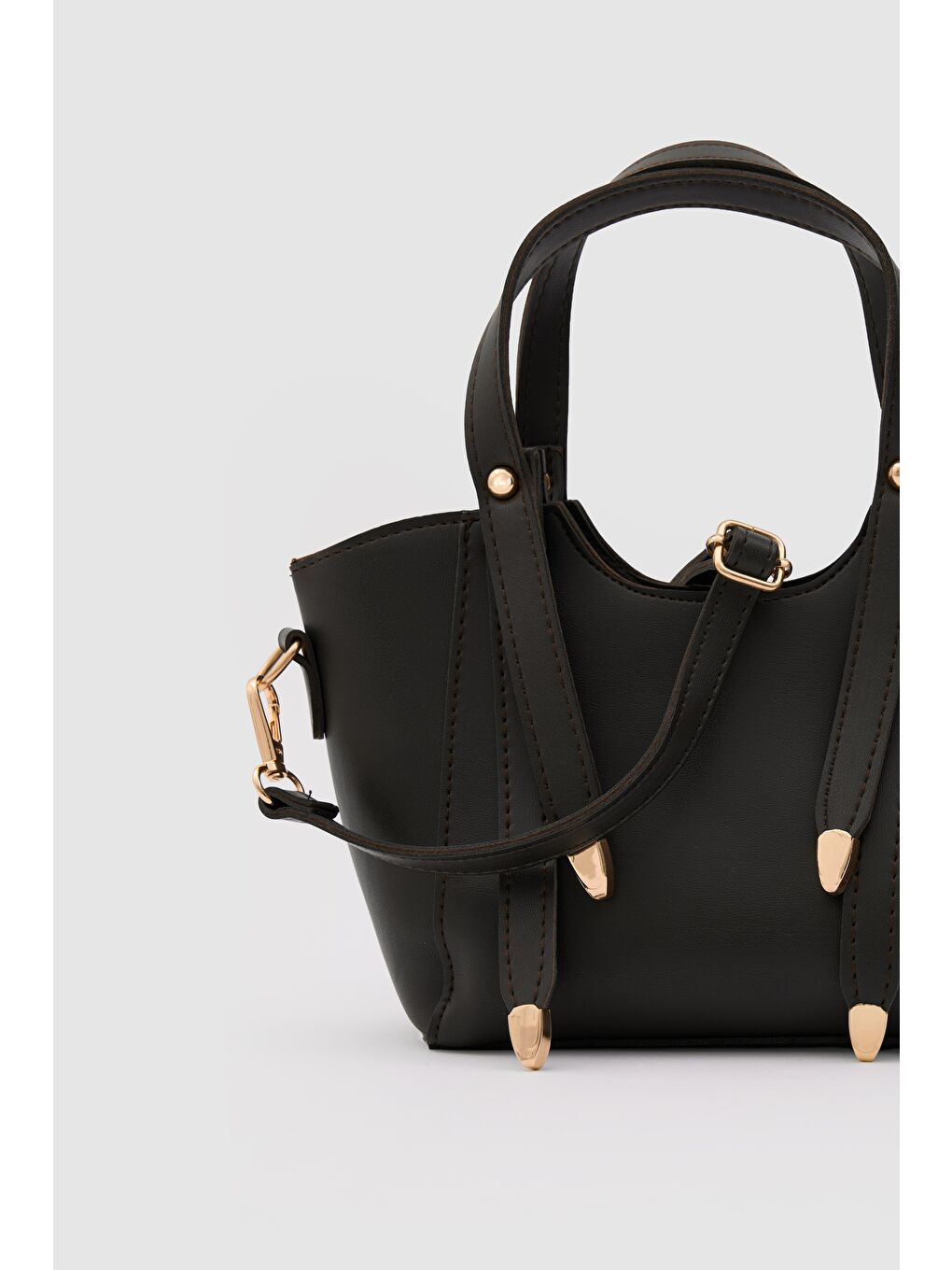 Kahverengi Pureline El Ve Çapraz Çanta Kahve-3