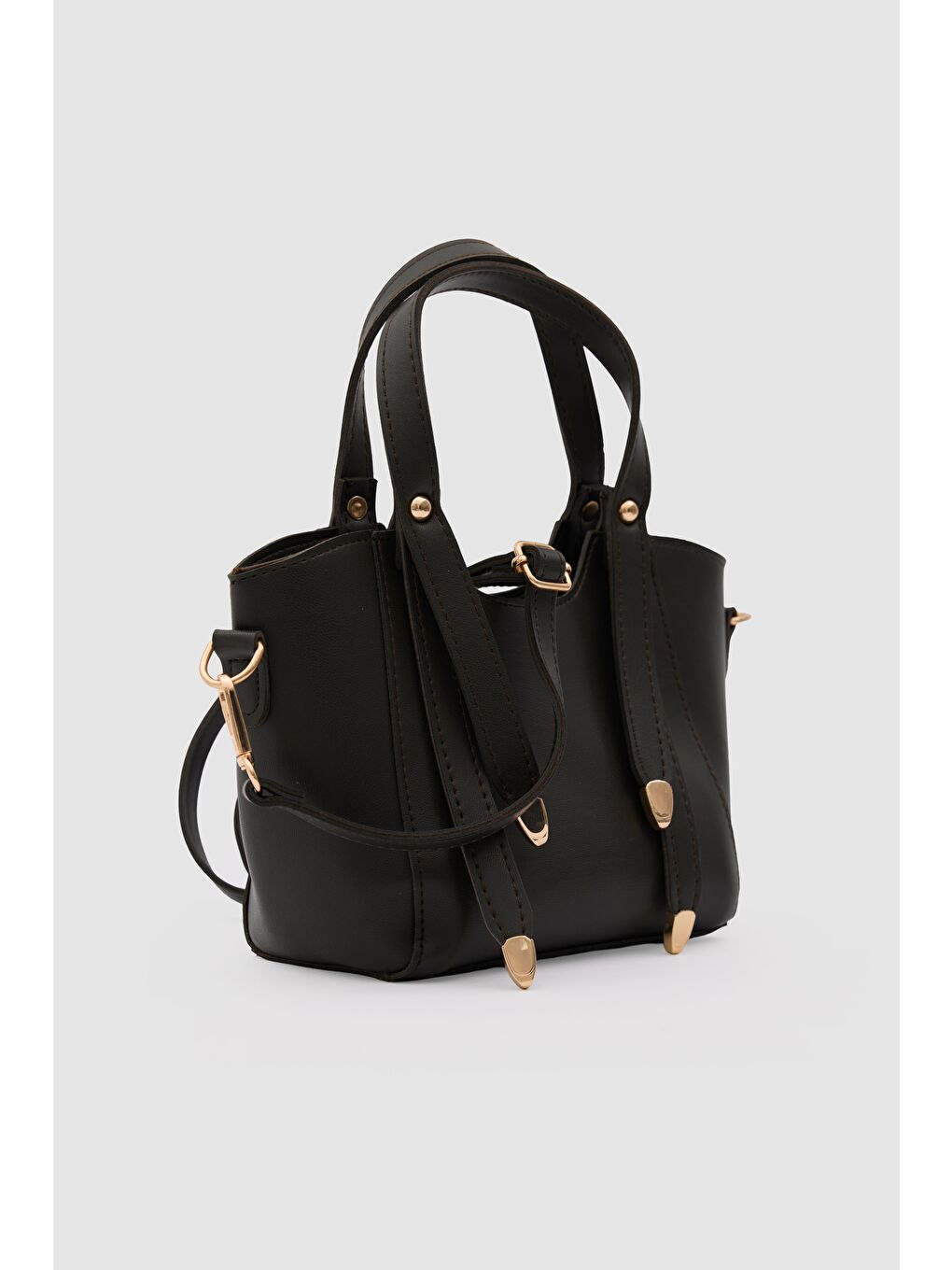 Kahverengi Pureline El Ve Çapraz Çanta Kahve-5