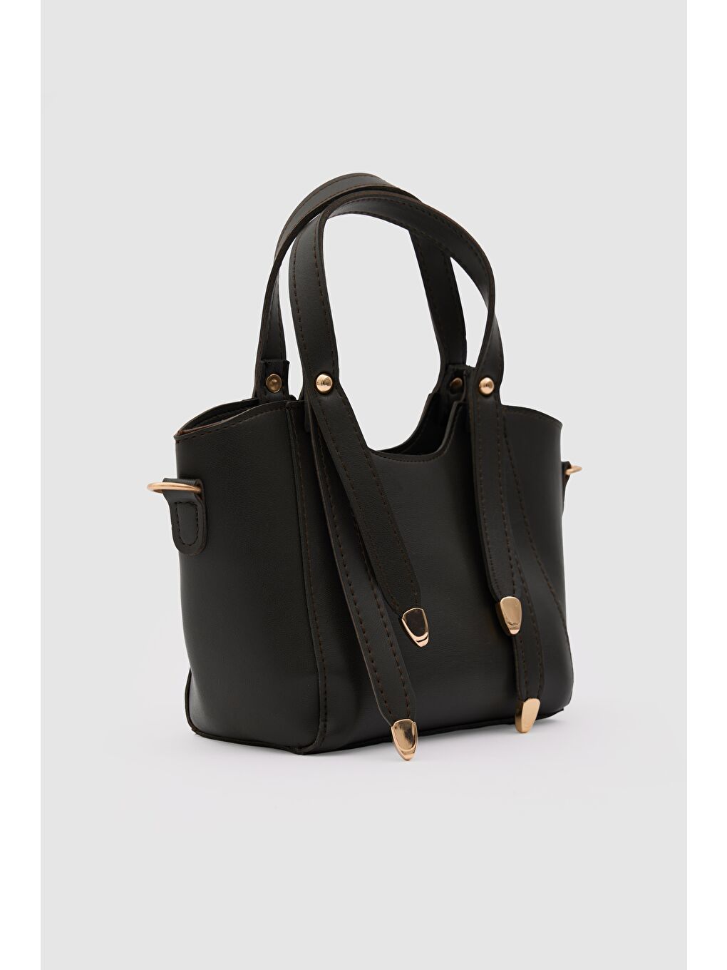 Kahverengi Pureline El Ve Çapraz Çanta Kahve-6