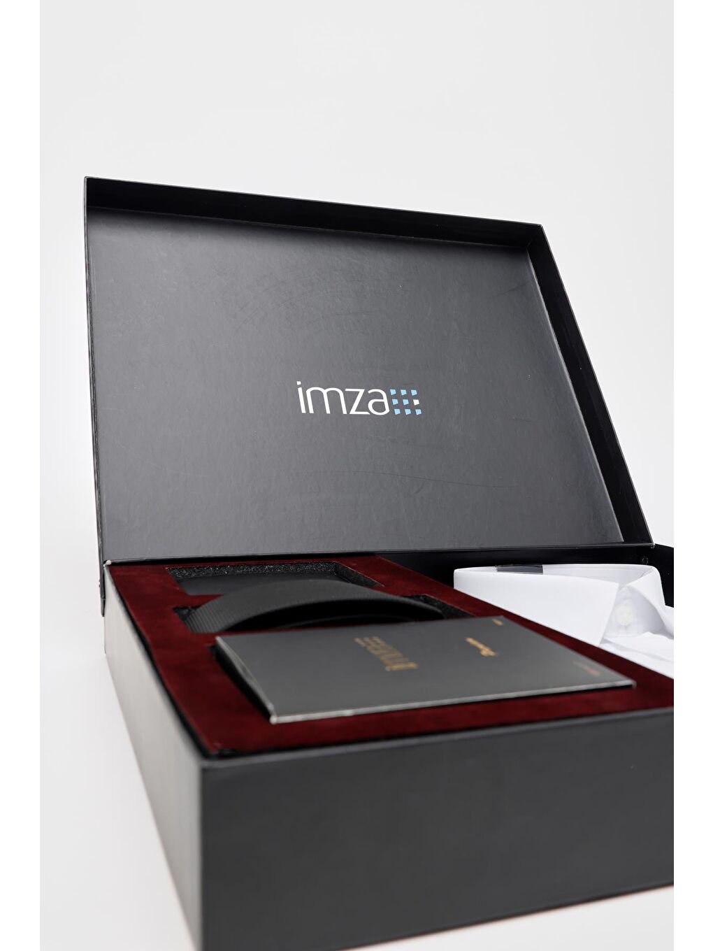 Beyaz Gömlek Slim Fit, Kravat, Cüzdan, Parfüm 4'Lü Set, Damat Bohçası, Hediye Seti, Düğün Set-1