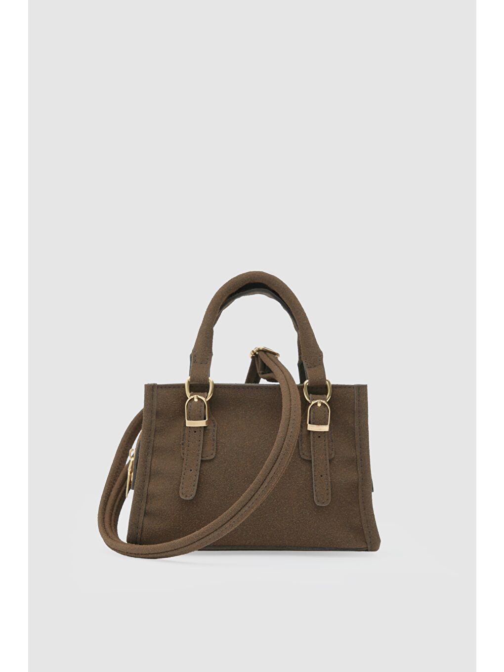 Kahverengi Wander Mini Süet Çapraz Çanta Kahve-2