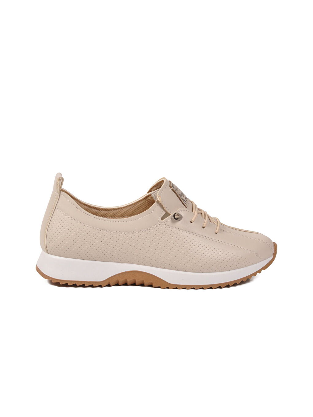 Bej Lastik Bağcıklı Hafif Kadın Casual Ayakkabı 063 Z