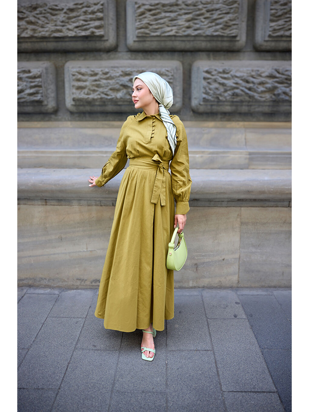 Kadın Sea Elbise Yağ Yeşil