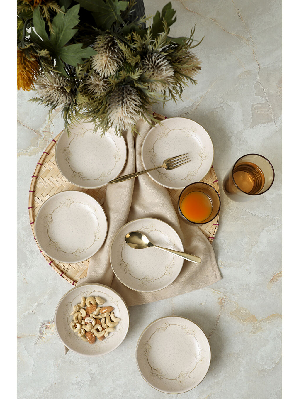 Karışık Taupe Bloom Halka Çerezlik / Sosluk 13 Cm 6 Adet-3