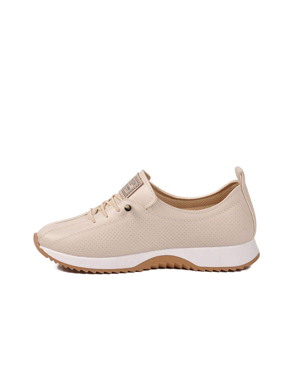Bej Lastik Bağcıklı Hafif Kadın Casual Ayakkabı 063 Z-3