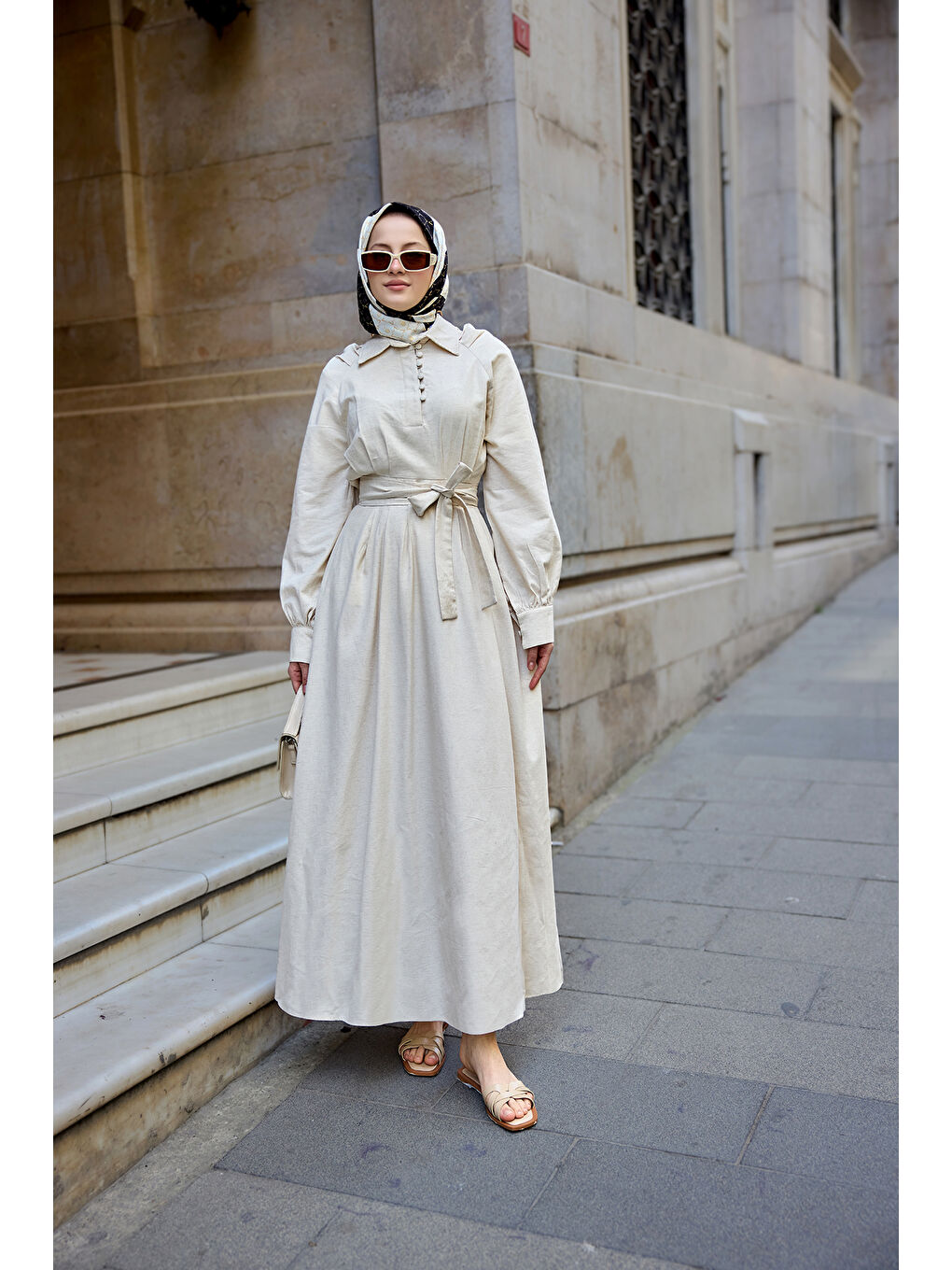 Ekru Kadın Sea Elbise Krem-1