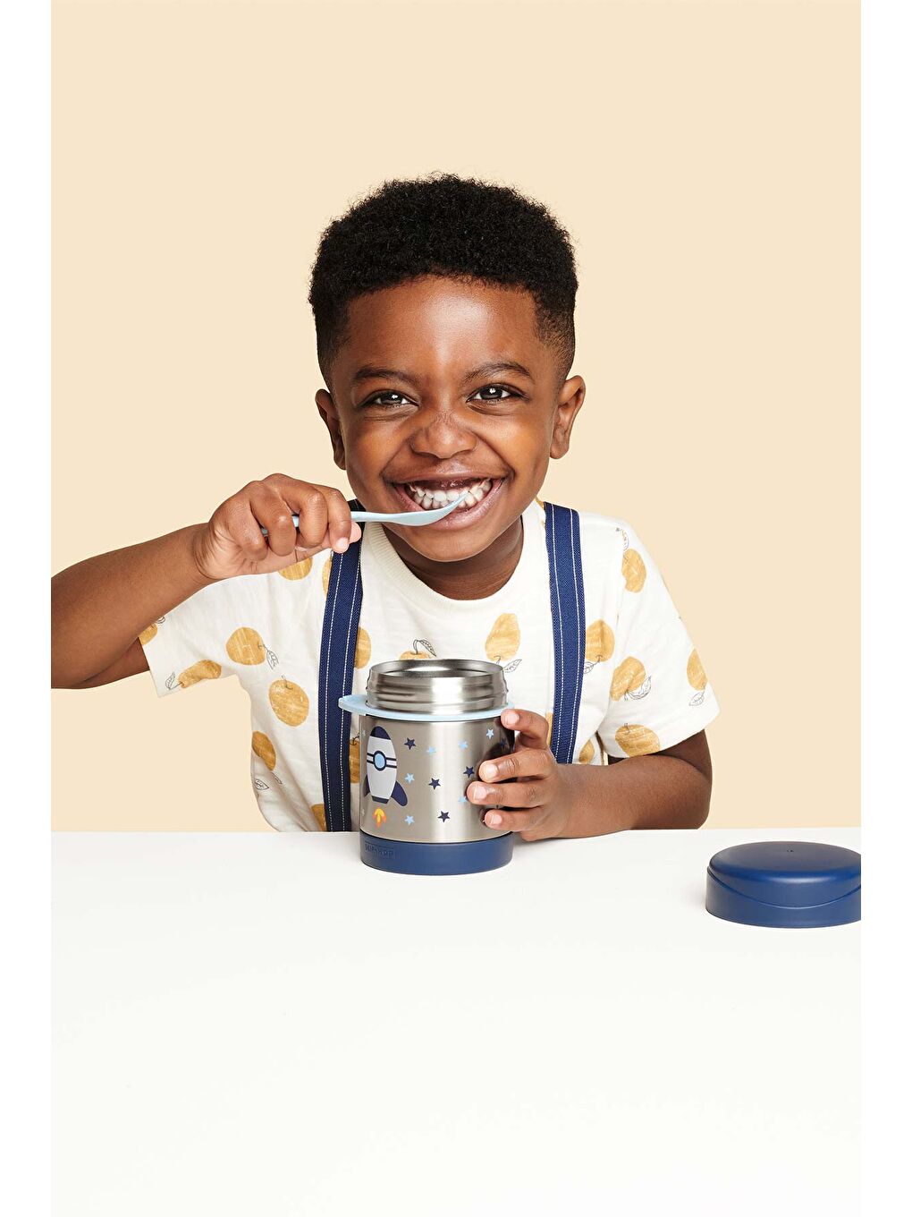 Paslanmaz Çelik Mama Saklama Termosu Seti - Roket-3