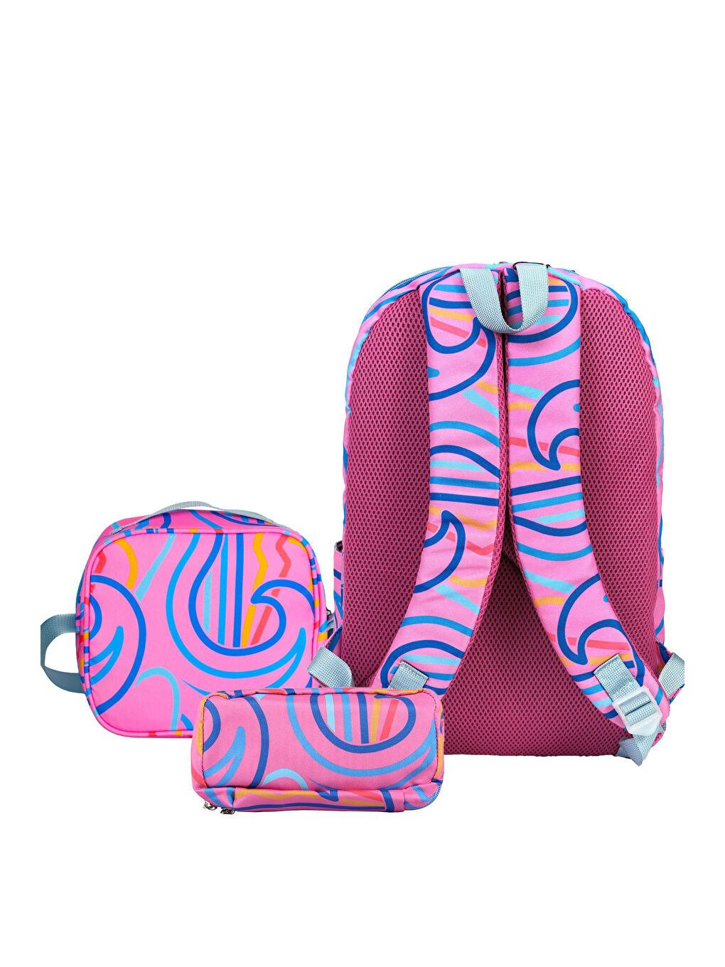Wave Çift Ana Bölmeli Unisex Çocuk İlkokul Çanta Set-2