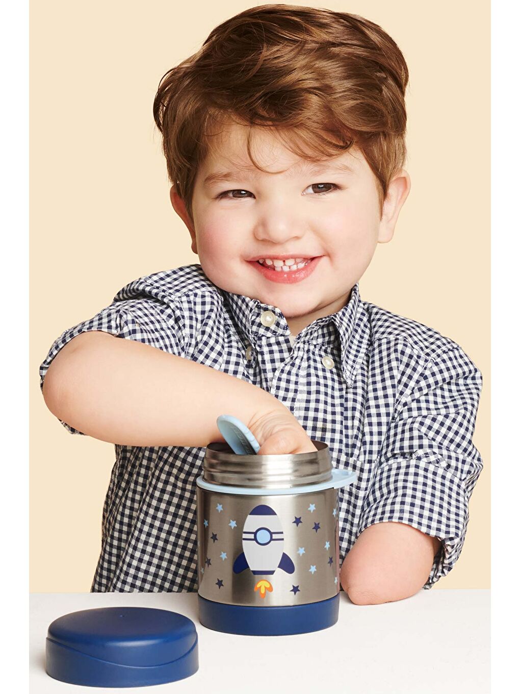 Paslanmaz Çelik Mama Saklama Termosu Seti - Roket-4