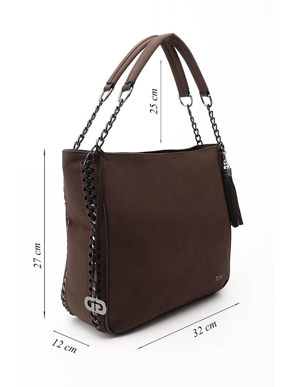 Kahverengi Kadın AÇIK KAHVERENGİ Püsküllü Omuz Çantası-1