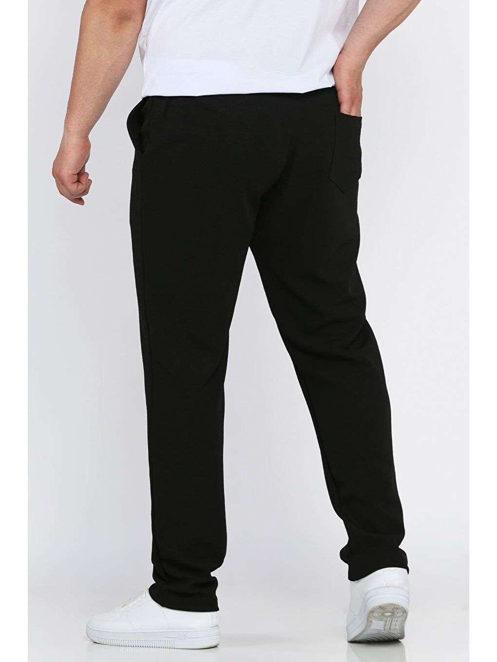 Siyah Erkek Bel Lastikli Jogger Pantolon-2