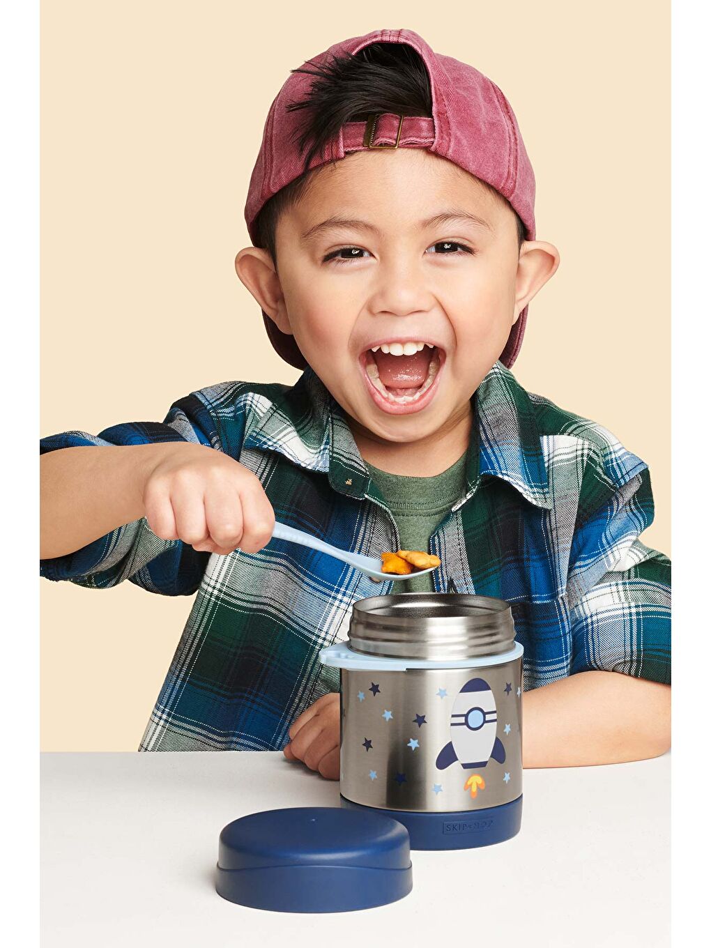 Paslanmaz Çelik Mama Saklama Termosu Seti - Roket-6