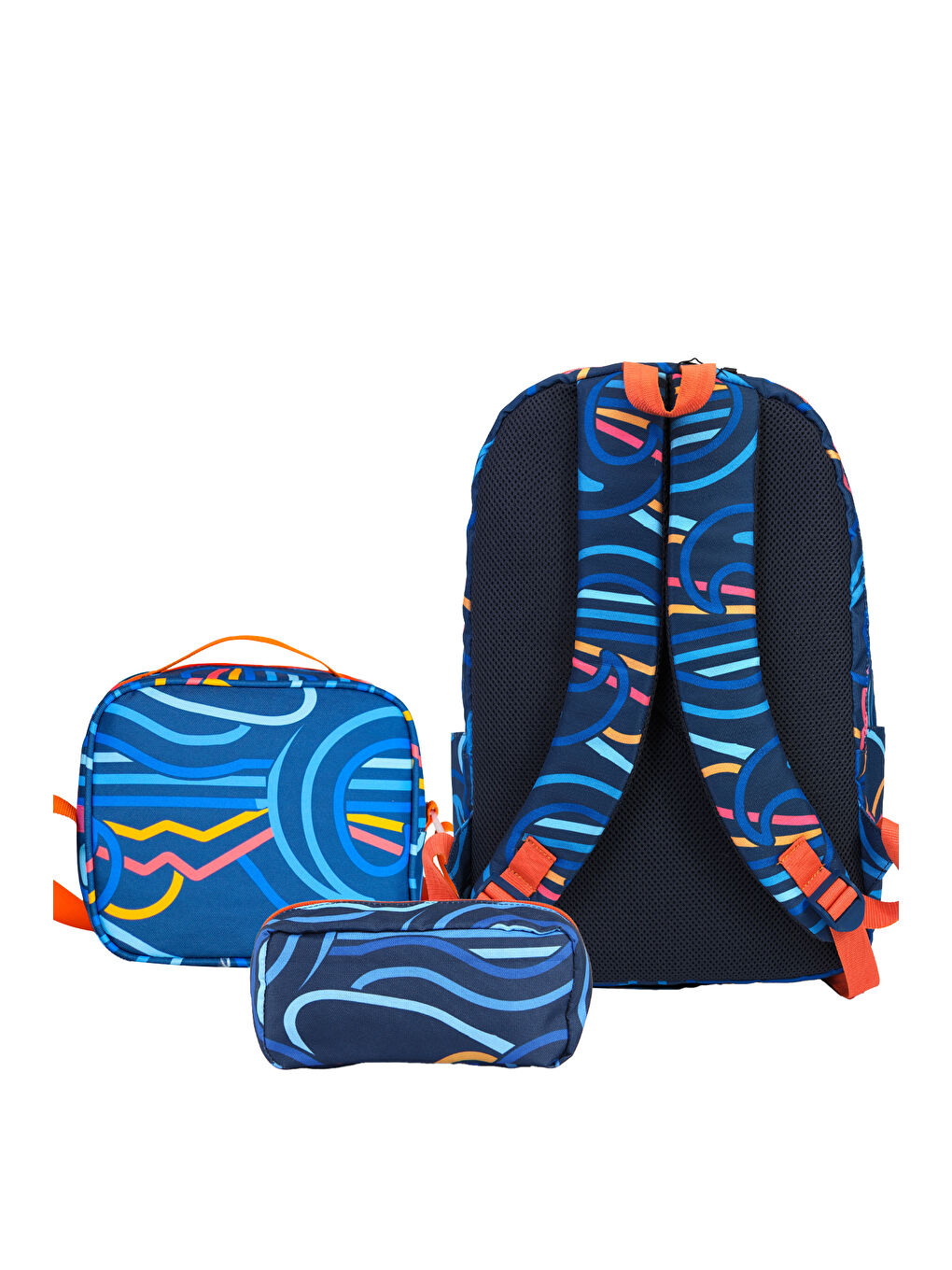 Wave Çift Ana Bölmeli Unisex Çocuk İlkokul Çanta Set-2