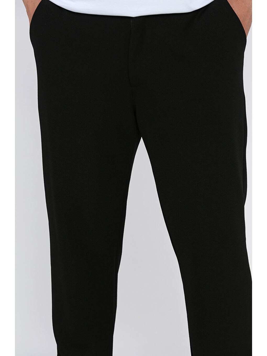 Siyah Erkek Bel Lastikli Jogger Pantolon-3