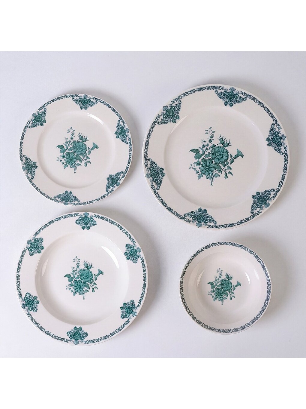 Ekru Eda Nostaljik 4 Kişilik 16 Parça Yemek Takım 62843-1