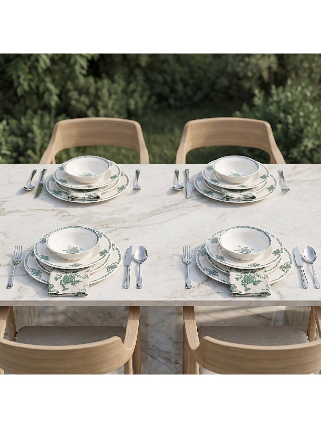 Ekru Eda Nostaljik 4 Kişilik 16 Parça Yemek Takım 62843-2