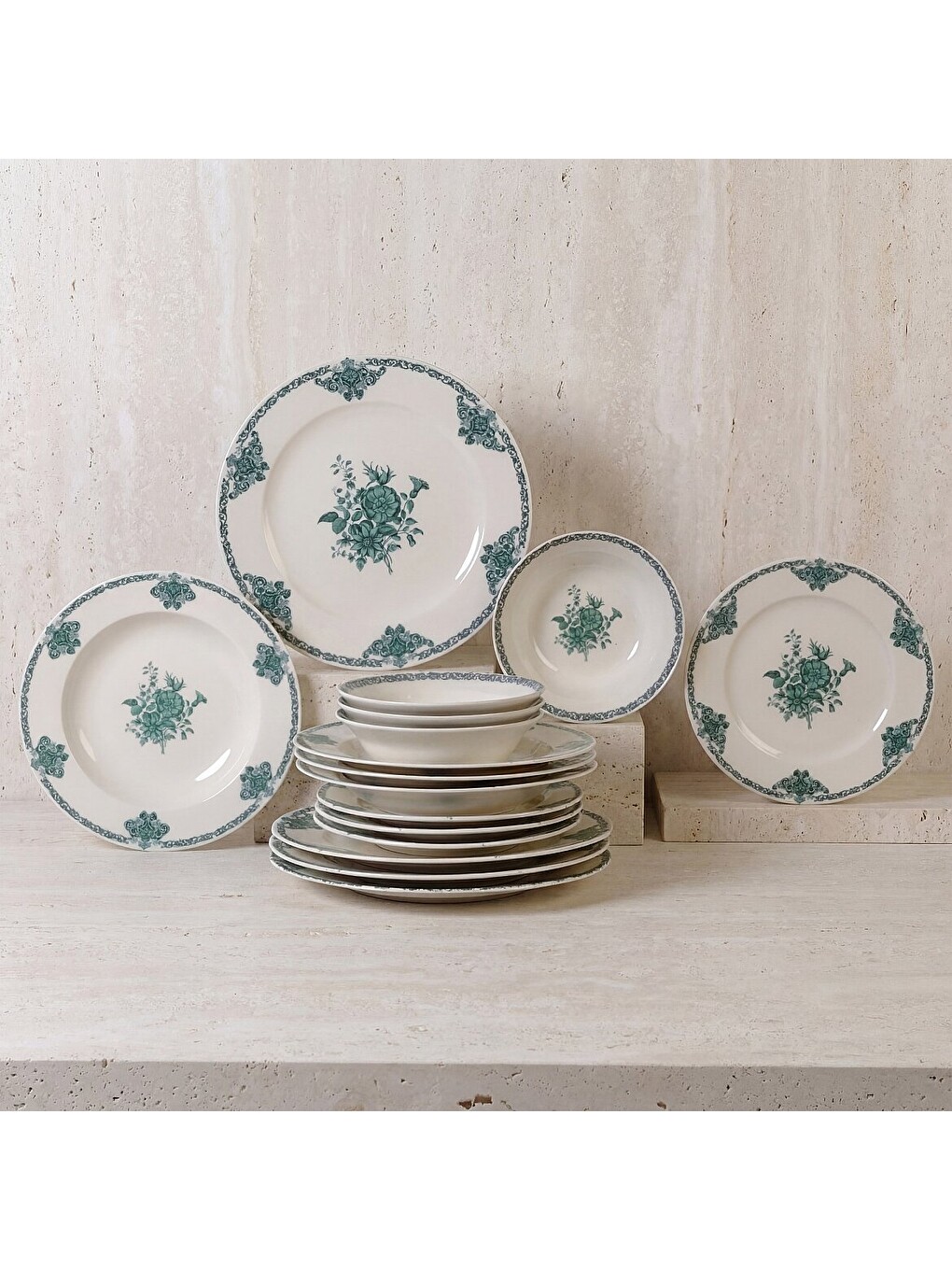 Ekru Eda Nostaljik 4 Kişilik 16 Parça Yemek Takım 62843-3