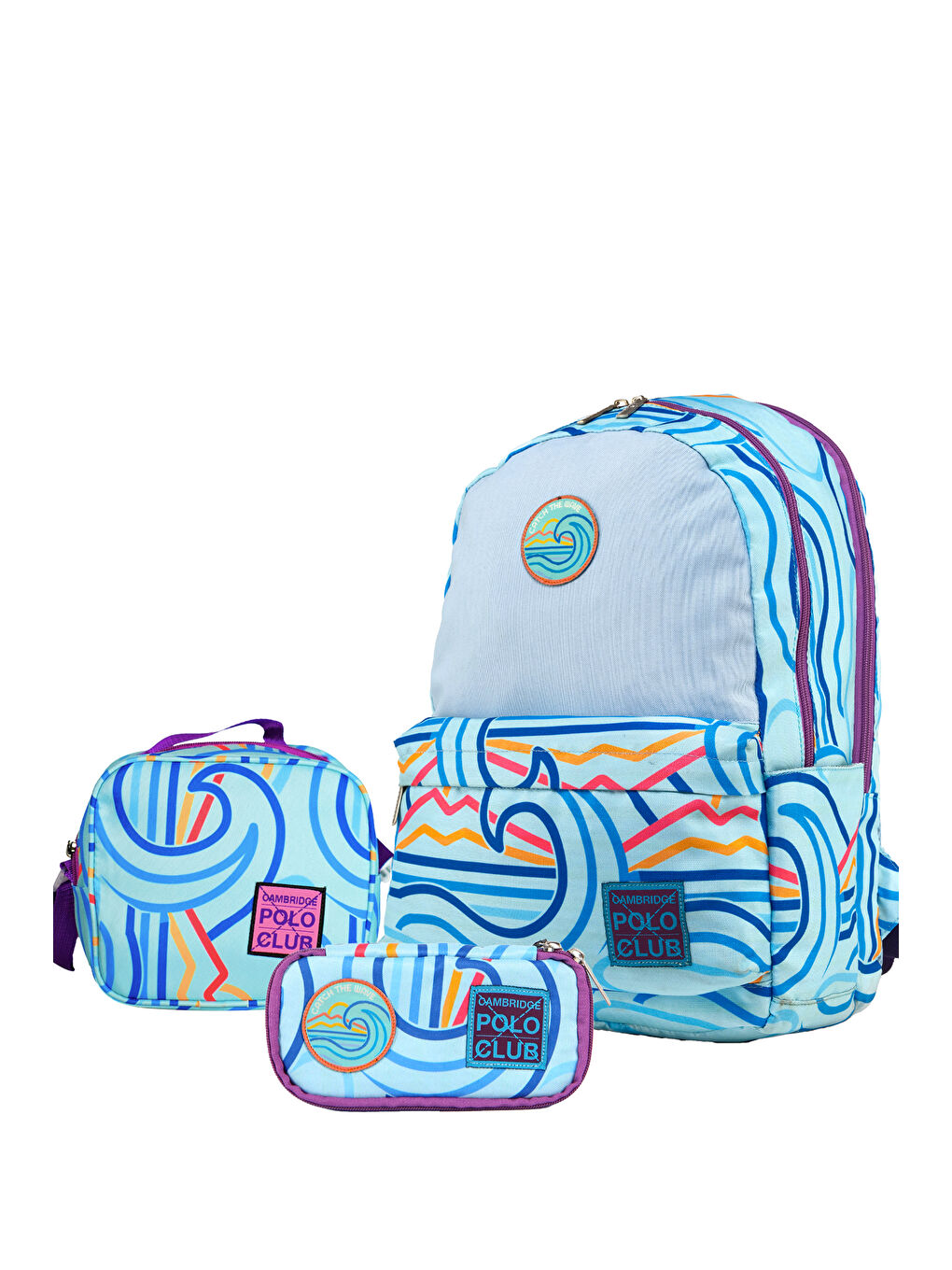 Wave Çift Ana Bölmeli Unisex Çocuk İlkokul Çanta Set