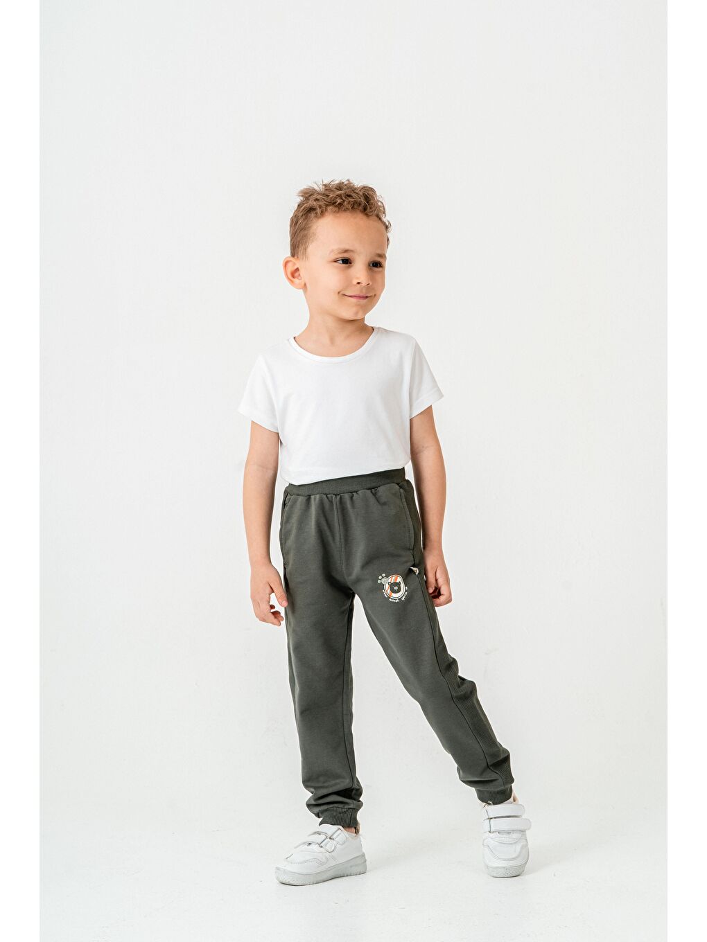 Haki Urban Animals Sports Co Baskılı Erkek Çocuk Eşofman Alt-2