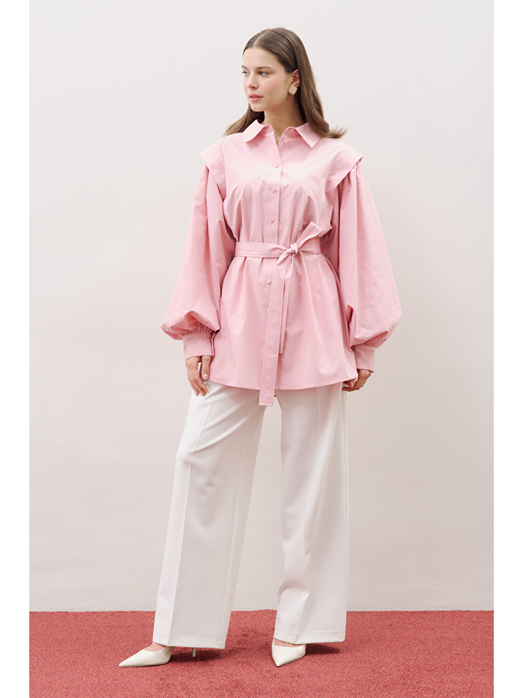 Nora Tasarım Gömlek Pembe-1