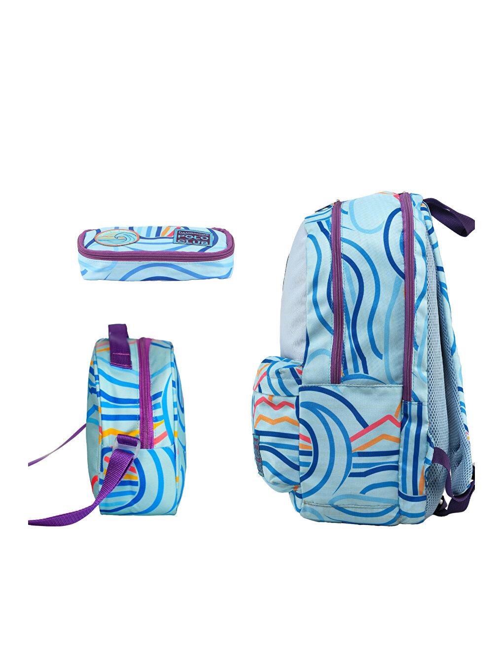 Wave Çift Ana Bölmeli Unisex Çocuk İlkokul Çanta Set-1