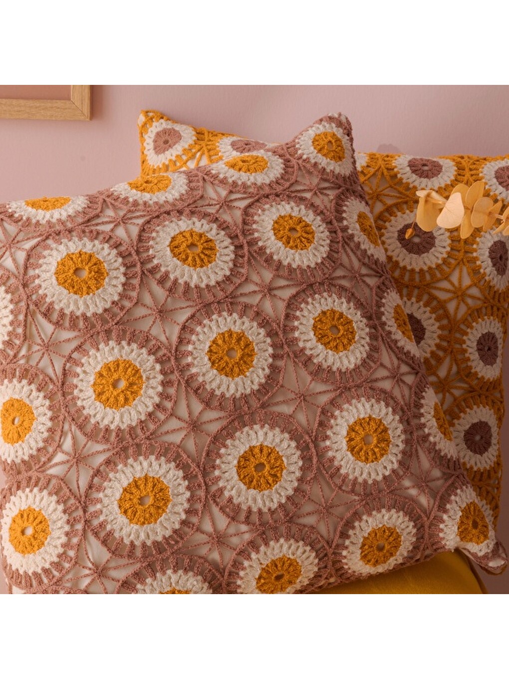 Pembe Soft Step Kırlent - Pudra - 40x40 Cm-1