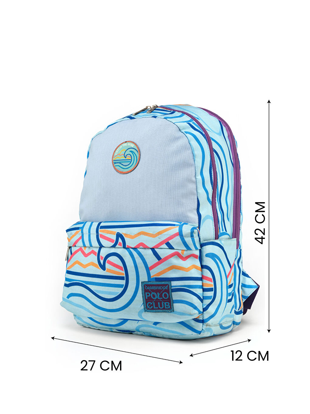 Wave Çift Ana Bölmeli Unisex Çocuk İlkokul Çanta Set-3