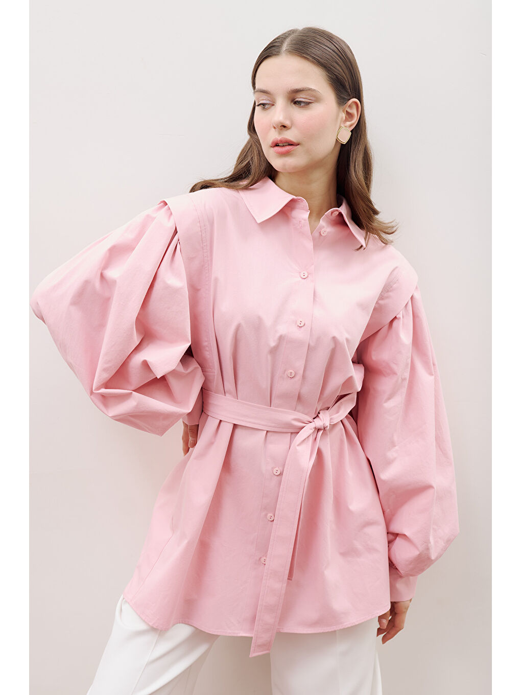 Nora Tasarım Gömlek Pembe-4