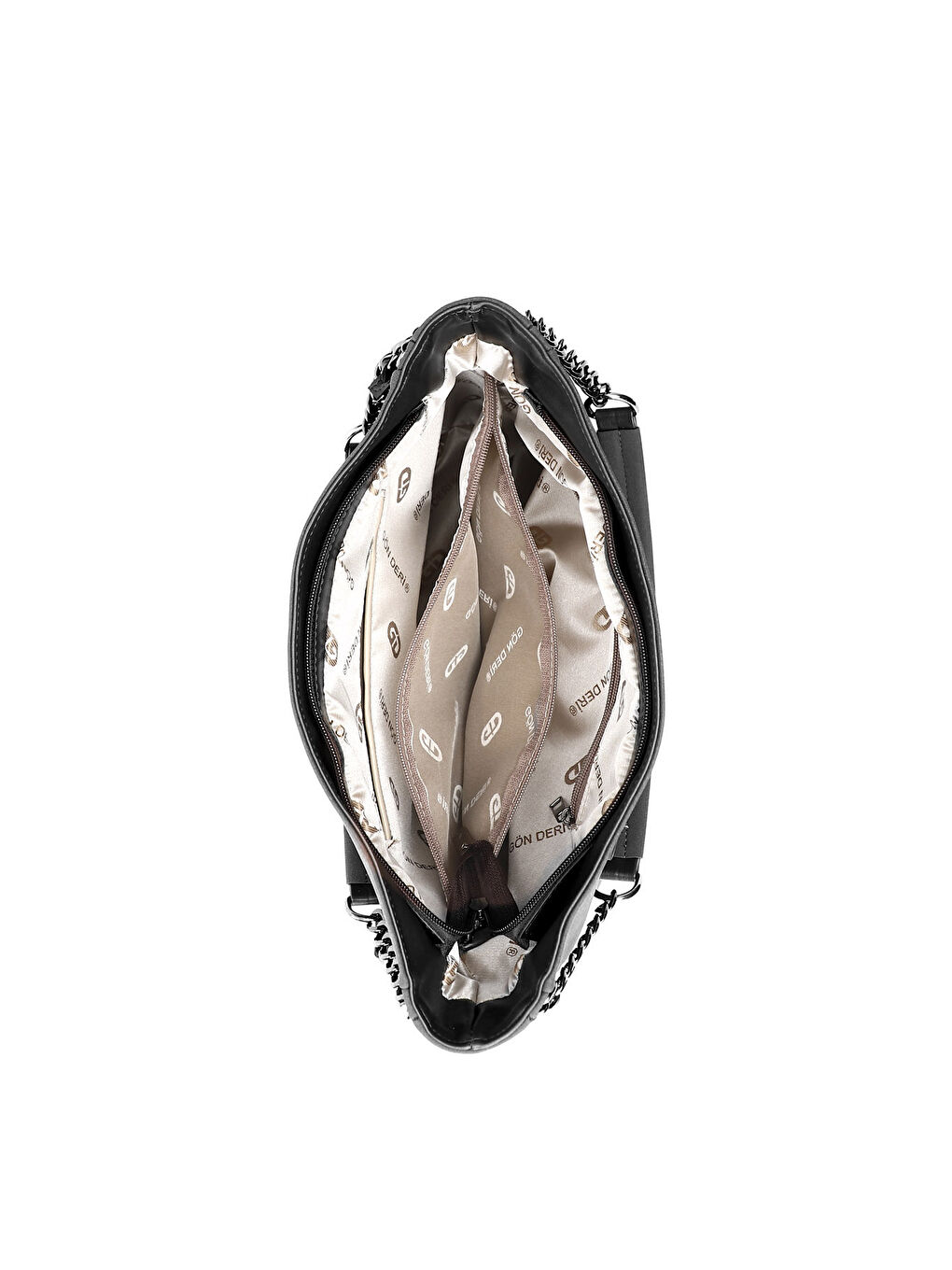 Siyah Kadın SİYAH MELANJ Püsküllü Omuz Çantası-4