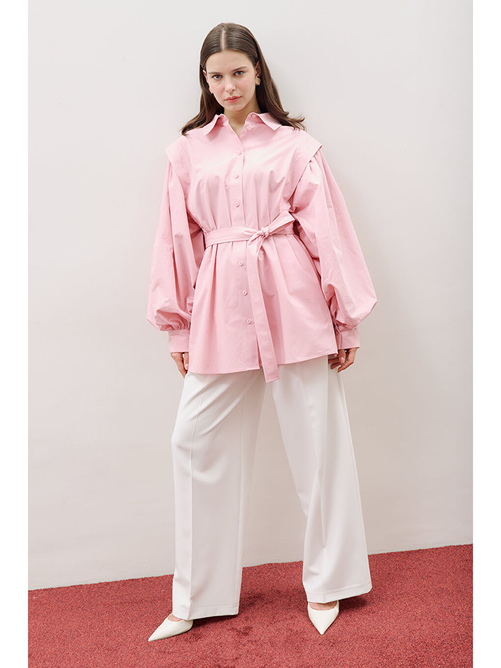 Nora Tasarım Gömlek Pembe-5