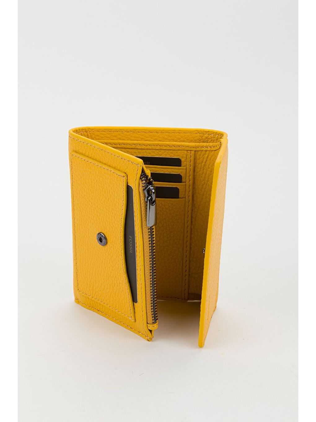 Sarı Kutulu Hakiki Deri Buz Mavi Orta Boy Kadın El Portföyü Kartlık Cüzdan-1