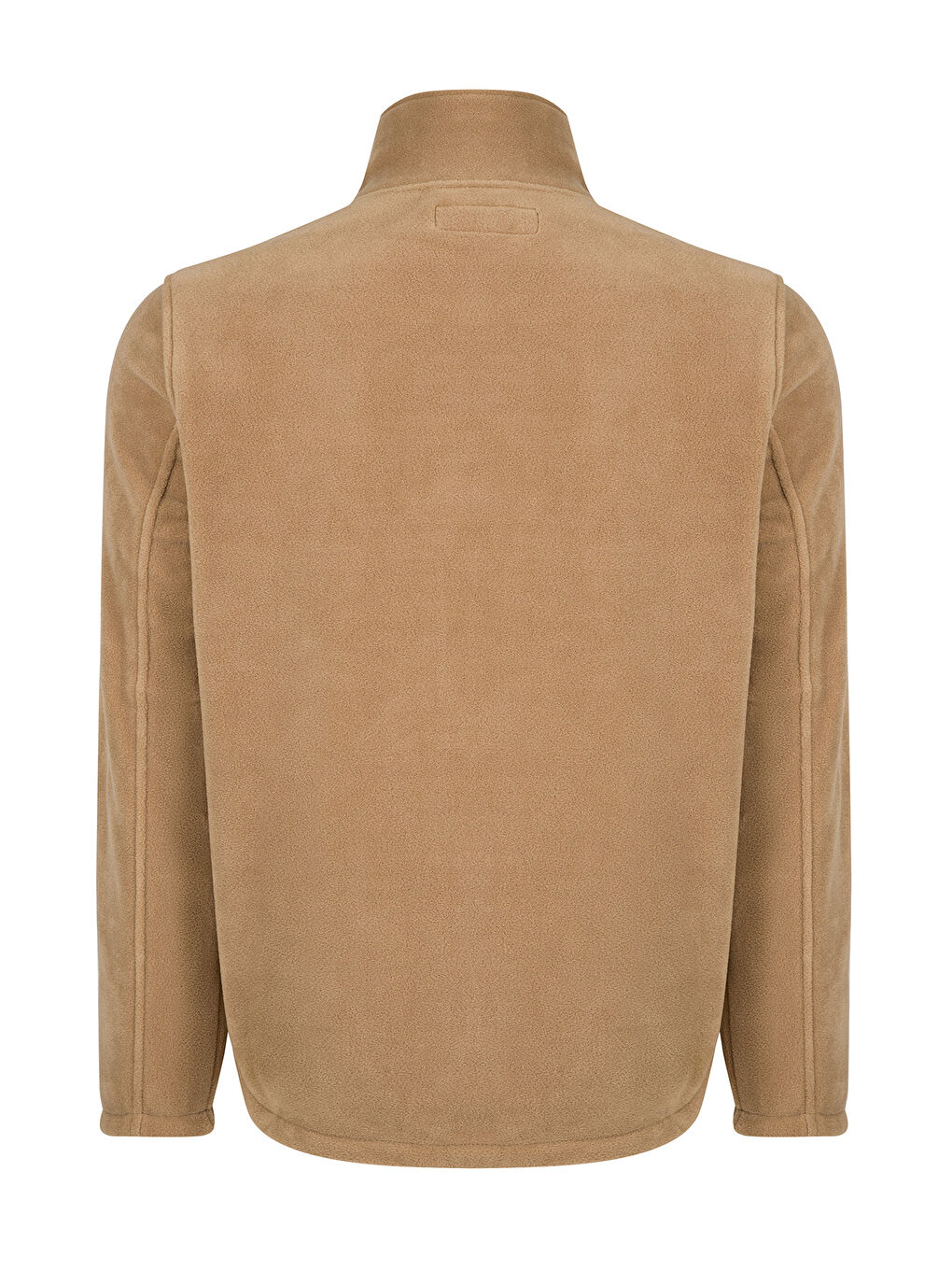 Bej Erkek Polar Dik Yaka Sweatshirt-3