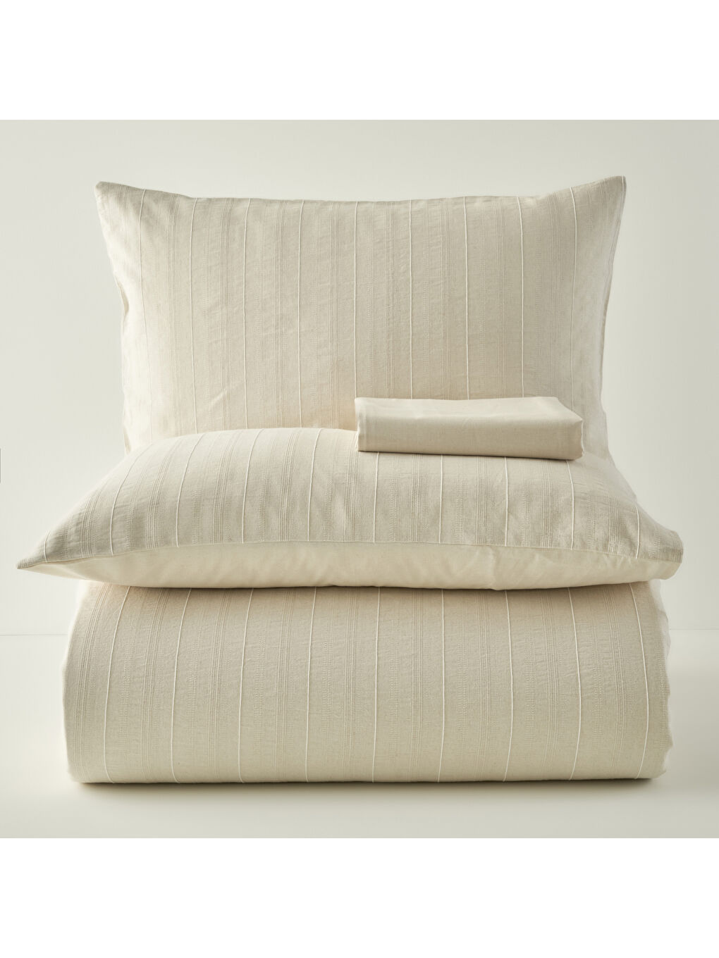 %100 Pamuk Harvey Çift Kişilik Nevresim Takımı Bej (200x220 cm)-4